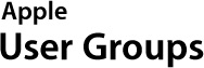Apple User Groups text